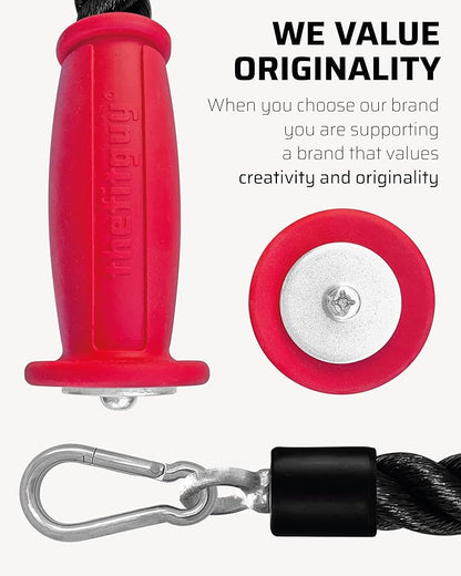 2 Ergonomic 16.5" Single Tricep Ropes | Non-Slip Cable Attachment | Wrist Pressure Relief | Grip Strength & Forearm Activation | Home & Commercial Gym Accessory, For Cable Machine, Smart Gym