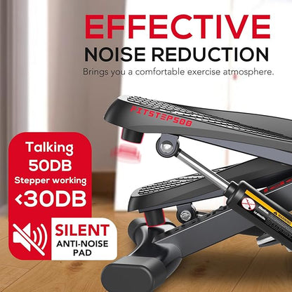 KeppiFitness Steppers for Exercise at Home, Stair Stepper with Resistance Bands for Home Cardio Exercise - FITSTEP Series