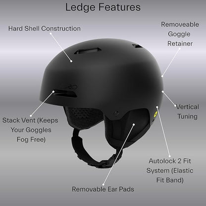 Giro Ledge Ski Helmet - Snowboarding Helmet for Men, Women and Youth