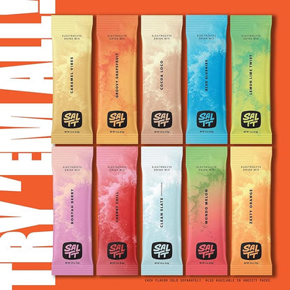 Keto Chow SALTT Electrolytes Powder Packets, Endless Summer (30 Hydration Packets) - Magnesium, Potassium, Sodium, Trace Minerals - Vegan, Sugar Free, Gluten Free - Travel Essentials - Made in USA