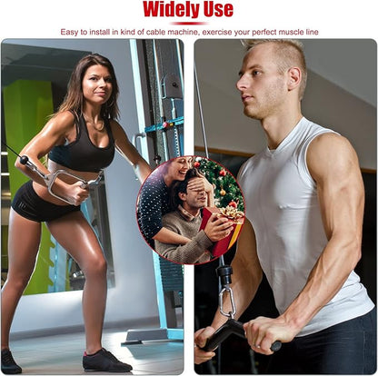 196In Home Gym Replacement Cable, Fix Fitness Pulley Cable with 2 Gravity Ball 5mm Gym Pulley Rope for Exercise Machine
