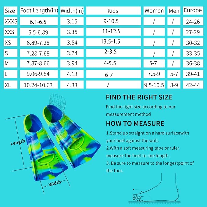 Kids Swim Fins,Short Comfortable Flippers for Lap Swimming and Training for Child,Girls,Boys,Beginners