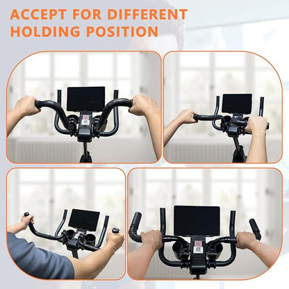 Handlebar Extender for Peloton Indoor Exercise Bikes, 1 Pair of Ultimate Handlebar Extension of Peloton Accessories (Sheep-horn (with Black Tapes & Grips))