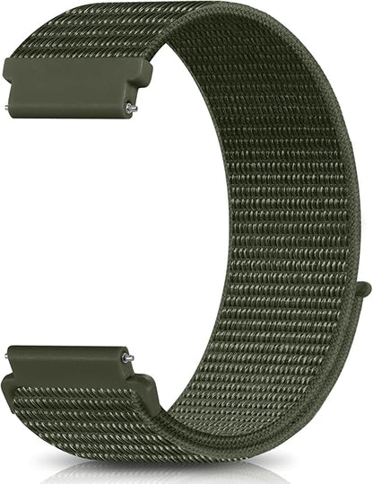 18mm 20mm 22mm Hook and Loop Watch Band Compatible with Garmin Vivoactive 5/ Vivoactive 6/ Vivoactive 3, Soft Nylon Breathable Sport Strap for Venu 2S/ Venu3S/ Forerunner 265s,Venu 3/ Venu 2 Men Women