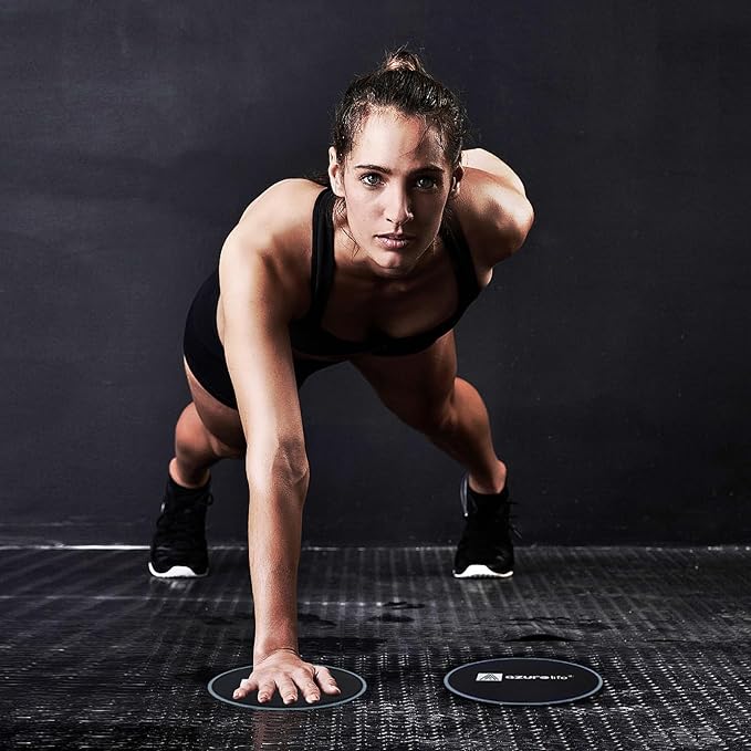 Exercise Core Sliders, Dual Sided Exercise Gliding Discs Use on Carpet or Hardwood Floors, Light and Portable, Perfect for Abdominal&Core Workouts