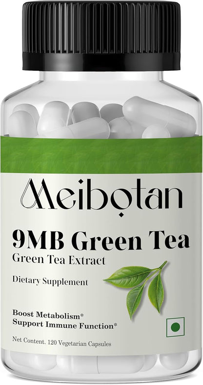 Green Tea Extract Capsules 500mg Standardized EGCG - 3X Strength for Natural Energy - Heart Support with Polyphenols - 120 Veggies Capsules