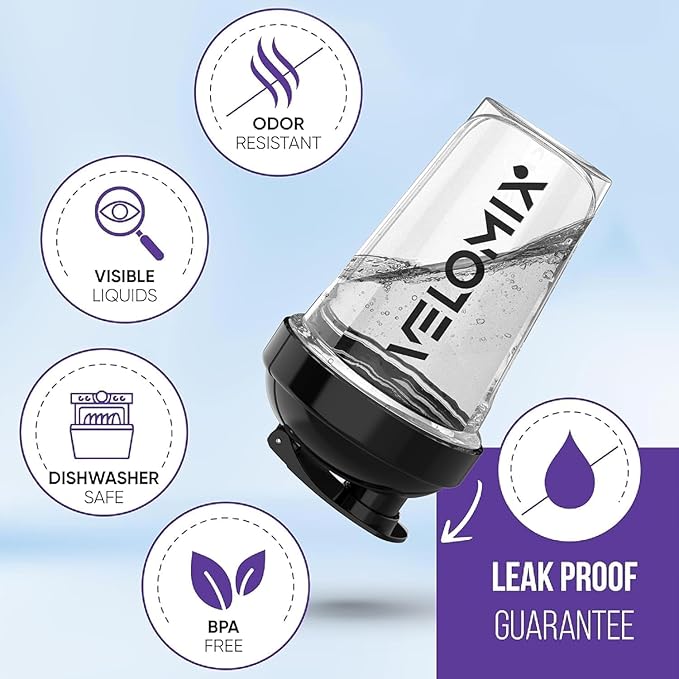 '-2 Pack- 20 oz Protein Shaker Bottles for Protein Mixes - 2x Wire Whisk, Leak Proof Shaker Cups for Protein Shakes and Pre Workout, Protein Shaker Bottle Pack, Protein Mixer Cup (Clear Prime)