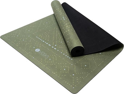 YOGA DESIGN LAB | The Combo Yoga Mat | 2-in-1 Mat+Towel | Eco Luxury | Ideal for Hot Yoga, Power, Bikram, Ashtanga, Sweat | Studio Quality | Includes Carrying Strap!