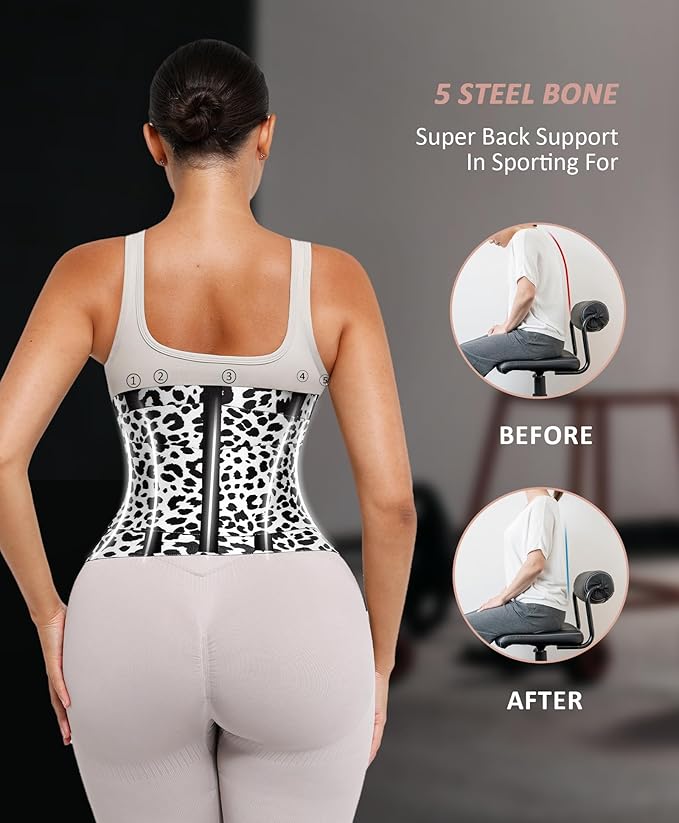 FeelinGirl Waist Trainer Belt Waist Cincher Trimmer Ab Belt Tummy Control Body Shaper with Triple Wrap Women and Men