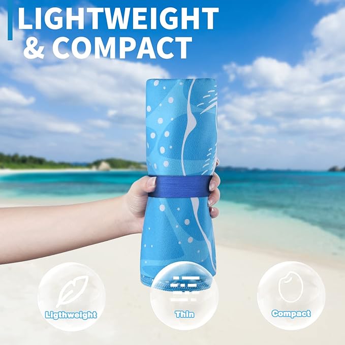 2 Pack Lightweight Thin Beach Towel Oversized 71"x32"