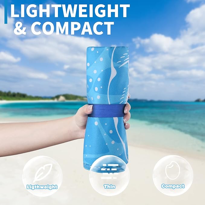 2 Pack Lightweight Thin Beach Towel Oversized 71"x32"