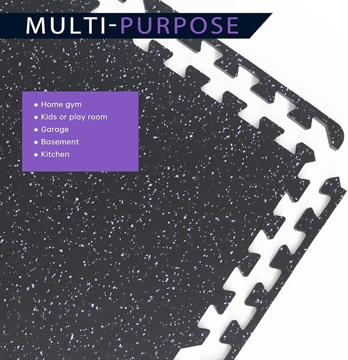 0.56" Thick 48 Sq Ft Rubber Top High 12 Pcs 24 x 24in Tile,