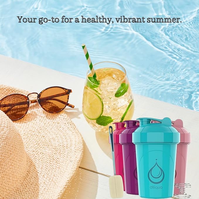 2 PACK, 28 oz & 20 oz Shaker Bottles for Protein Mixes | BPA-Free & Dishwasher Safe | Protein shaker bottle | Shaker Cups for protein shakes | Leakproof Blender Shaker Bottle Pack