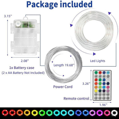 Kayak Paddle Board Lights Kit, IP68 Waterproof Dream Color SUP Glow Light with Remote, Battery Powered Kayak Lights for Night Kayaking SUP Canoes, Marine Pontoon Boats Light (26FT)