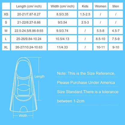 Gintenco Swim Fins, Kids Swim Training Fins for Lap Swimming, Travel Size Flippers with Mesh Bag, Silicone Swimming Fins for Kids Teens Adults Women Men