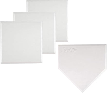 Franklin Sports MLB Baseball Base Set - Throw Down Rubber Bases for Baseball + Softball with Home Plate - Portable Backyard Baseball, Softball, Kickball Bases