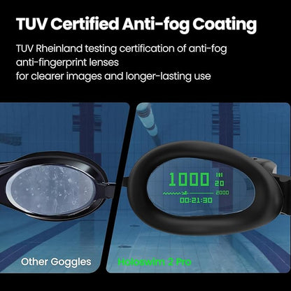 Holoswim Smart Swim 2 Pro Swimming Goggles, Real-time Display, AI Analysis, Pro Training, Nano Anti-Fog, Apple Garmin Support