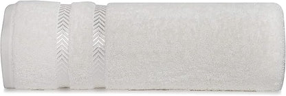 CASA COPENHAGEN Ember, 500 GSM, 16x28 Inches, Hand Towels, Set of 12 Towels, Super Soft and Absorbent, Egyptian Cotton Towels for Bathroom & Kitchen - Light Grey +White +Black +Dark Grey