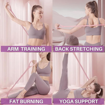 LEZER Figure 8 Resistance Band, Fitness Elastic Rope, Execrise Workout for Arm, Back, Chest and Shoulder, Yoga, Pilates, Stretching, Physical Therapy Equipment