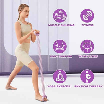 Resistance Bands with Handles, Single Resistance Bands, Exercise Bands with Comfortable Handles, Resistance Training, Physical Therapy, Home Workouts, Fitness, Pilates