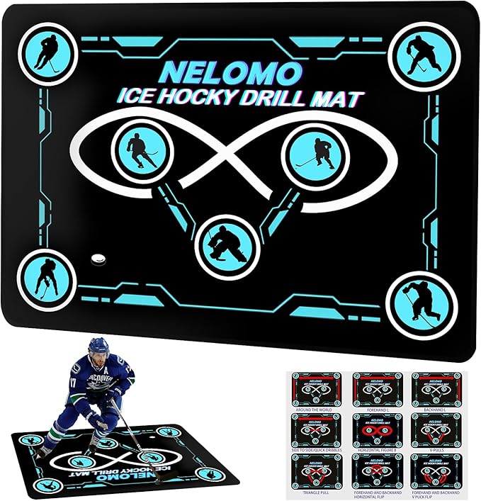 Ice Hockey Training Mat Ice Hockey Training Equipment Large Drill Mat 160CM X 120CM Rubber Ice Hockey Training Gadget for Ice Hockey Lovers