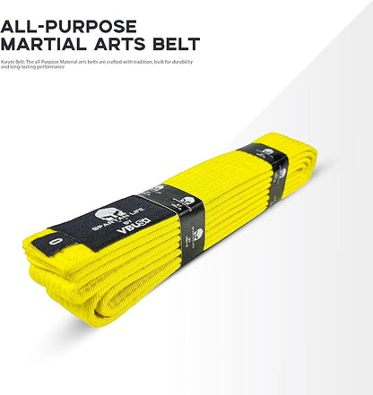 Karate Belt, All-Purpose Martial Arts Belt, Judo, Taekwondo Belt, Durable MMA Color Rank TKD Belt Size 0-6.