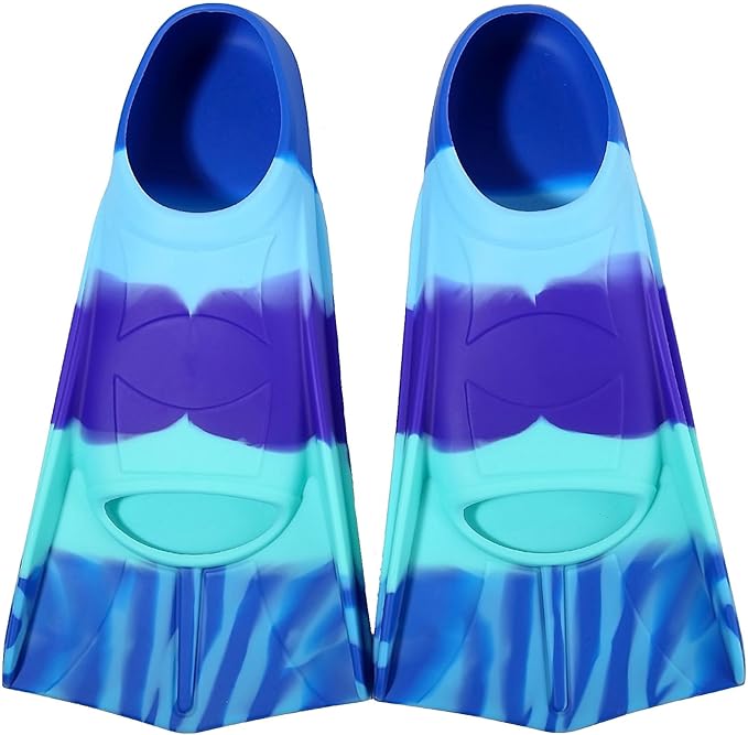 Kids Swim Fins,Short Kids Fins Youth Swimming Flippers for Lap Swimming Training for Children Girls Boys Beginners