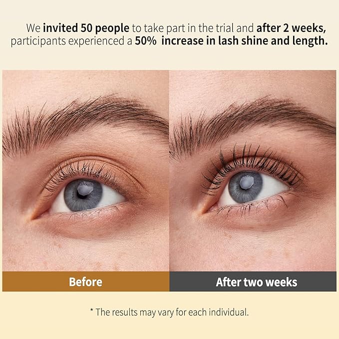 Eyelash Growth Serum for Thicker, Longer, Natural Lashes without Prostaglandin – Grow Luscious, Natural Lashes with Advanced Enhancer | Vegan & Cruelty-Free Treatment