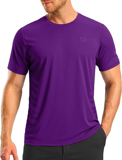 G Gradual Men's Workout Shirts Quick Dry Athletic Running T-Shirts Lightweight Moisture Wicking Short Sleeve Sports Gym Tops