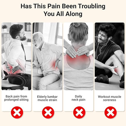 16-Head Massage Gun Set, Massage Gun Deep Tissue Neck Massager with 16 Heads, for Deep Tissue, Back, Shoulders, Legs, Pain Relief (Gray 16 Heads)