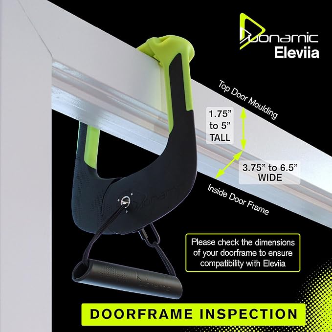 Duonamic Eleviia: Portable Doorway Pull-Up Bar – Lightweight, Travel-Ready, 250 lb Capacity