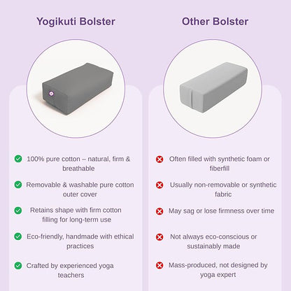 Rectangular Cotton Yoga Bolster, Yoga Pillow, Yoga Cushion, Yin yoga Bolster, Iyengar yoga bolster