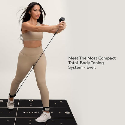 Pvolve P.3 Trainer- Home Gym Fitness Equipment Resistance Band with Ankle Strap and Weight System