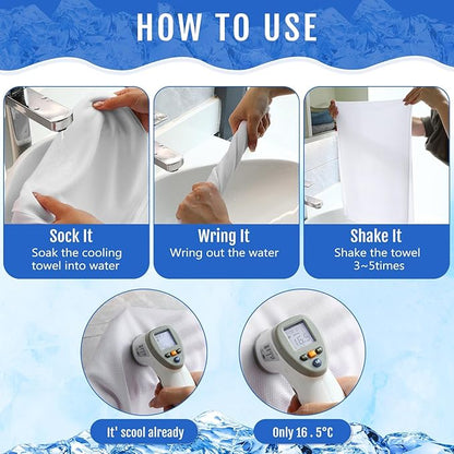 Hosuly 30 Pack Cooling Towels, 40"x12" Ice Breathable Soft Chilly Sweat Rag Microfiber Workout Rags for Gym Cooling Towels for Neck and Face for Yoga Golf Sport Running