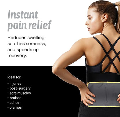 Hot & Cold Reusable Gel Packs (Medium, 2 Pack) Flexible Soft Compress - Ice & Heat Therapy for Injuries, Back, Shoulder, Hip, Knee, Joint Pain, Swelling, Bruises, Post Surgery - Sport Temp