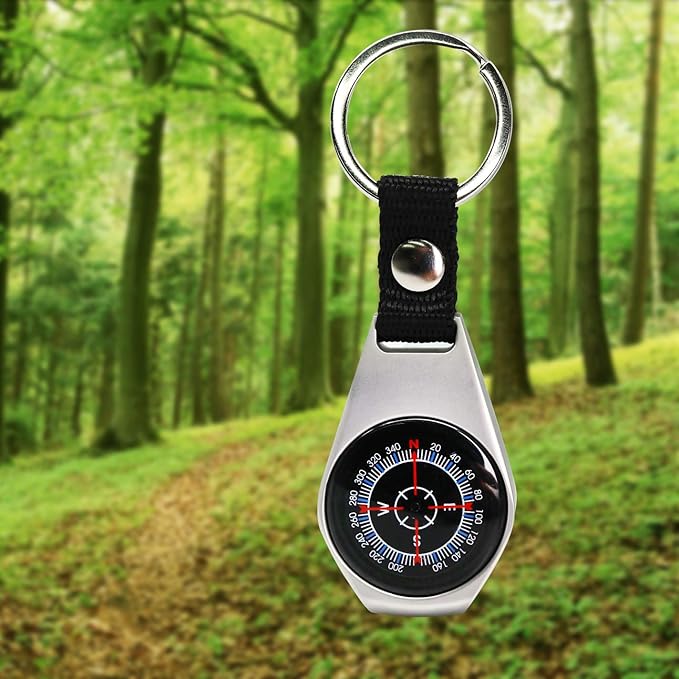 2 Pack Style Key Ring Compass