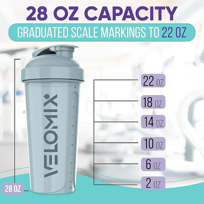 '-4 PACK 28 Oz Protein Shaker Bottle for Protein Mixes - 4x Wire Whisk | Leak Proof Shaker Cups for Protein Shakes | Protein Shaker Bottle Pack | Protein Shake Cup (Aqua Depths)