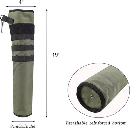 KRATARC Archery Lightweight Back Arrow Quiver Dual Use Foldable Compact Hip Arrows Bag with Molle System Hanged for Target Shooting