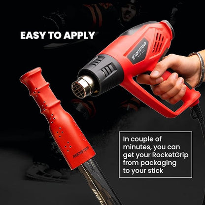 Hockey Stick Rubber Replacement Grip - Better Than Grip Tapes - Long Lasting Premium Quality Easy to Install Ice Hockey Sports Grip for Adults and Kids