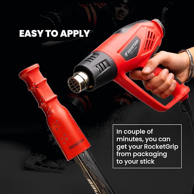 Hockey Stick Rubber Replacement Grip - Better Than Grip Tapes - Long Lasting Premium Quality Easy to Install Ice Hockey Sports Grip for Adults and Kids