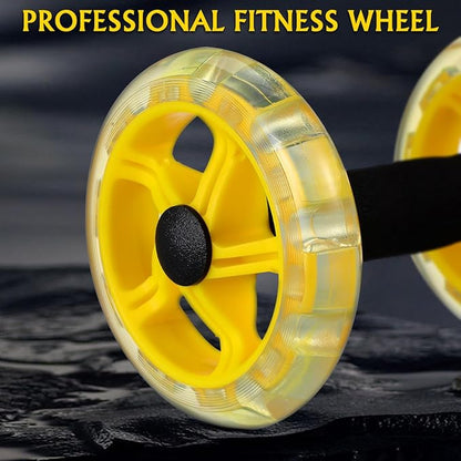 Household Appliances Exercise Abdominal Roller Workout Roller Abs Ab Fitness Roller Yellow Equipment Fitness Device Fitness Wheel Ab Wheel Dumbbel Ab