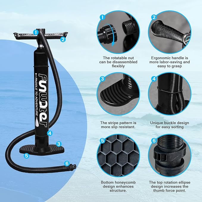 FunWater Inflatable Ultra-Light Stand Up Paddle Board for All Skill Levels with Premium SUP Paddleboard Accessories,Non-Slip Comfort Deck for Youth & Adults