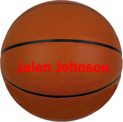 HAMMET Personalized Basketball – Customized Basketball with Your Name or Text – Multiple Colors, Fonts & Designs Available – Durable for Indoor and Outdoor - Ideal Gift for Son, Daughter, Boy or Girl