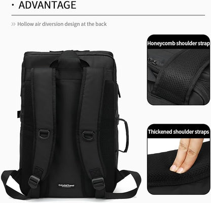 Kalesi Gym Duffle Tennis Bag Backpack 4-Way Waterproof with Shoes Compartment for travel Sport Hiking laptop (Black 02)