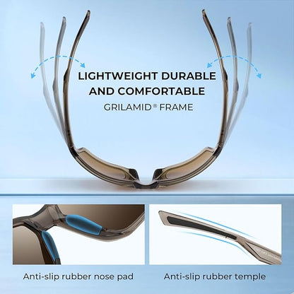 KastKing Osage Polarized Sport Sunglasses for Men and Women, Ideal for Driving Fishing Cycling Running, UV Protection