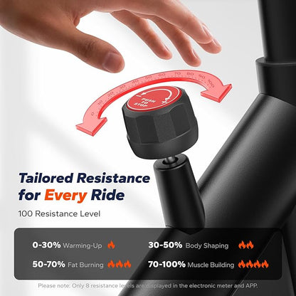 MERACH Indoor Cycling Bike, Exercise Bike for Home with Magnetic, Bluetooth Stationary Bike with APP Data Tracking, and Tablet Holder