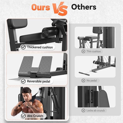 Home Gym, Multifunctional Home Gym Equipment, Workout Station 154LBS Weight