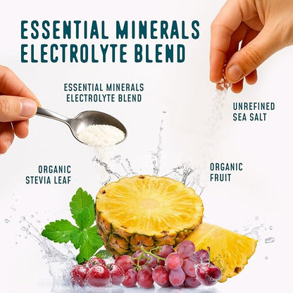 FlavCity Fruit Punch Electrolytes Powder Packets - 28 Hydration Packets - No Added Sugar - Hydration Powder with Real Fruit & Unrefined Sea Salt - Keto & Gluten-Free (28 Stick Packs)