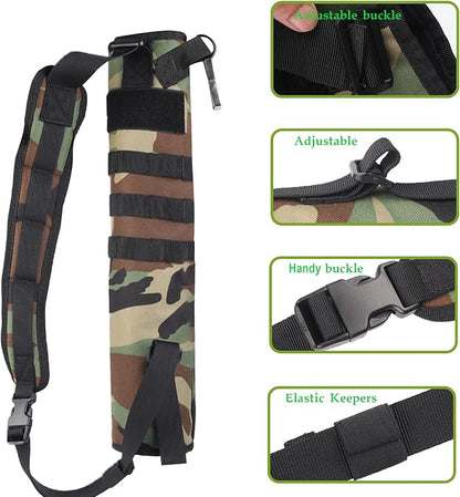 KRATARC Archery Lightweight Back Arrow Quiver Dual Use Foldable Compact Hip Arrows Bag with Molle System Hanged for Target Shooting