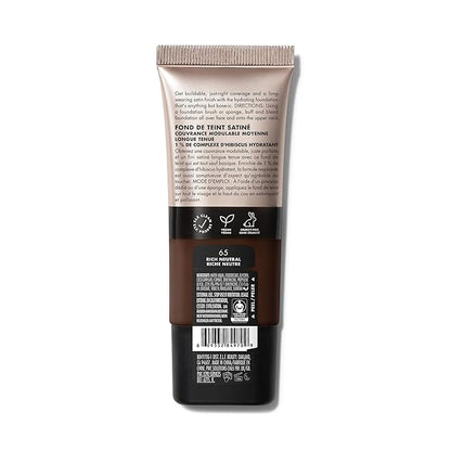 e.l.f. Soft Glam Foundation, Medium Coverage, Long-Lasting & Buildable Foundation For A Smooth, Satin Finish, Vegan & Cruelty-Free, 65 Rich Neutral